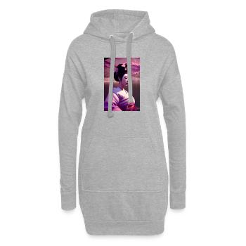 Geisha 1 - Hoodie-Kleid - Grau meliert - Vorne