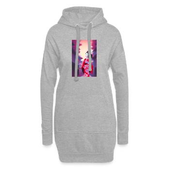 Geisha 5 - Hoodie-Kleid - Grau meliert - Vorne