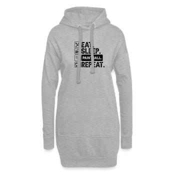 Paintball Geschenk Paintballer Paintballspieler - Hoodie-Kleid - Grau meliert - Vorne