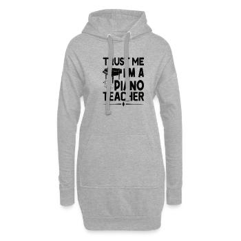 Pianist Klavierspieler Klavier Piano Lehrer - Hoodie-Kleid - Grau meliert - Vorne