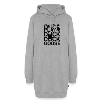 Jagd Jäger Wild Wald Jagen Gans Natur Geschenk - Hoodie-Kleid - Grau meliert - Vorne