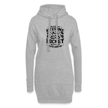 Eishockey Verein Team Sport Geschenk - Hoodie-Kleid - Grau meliert - Vorne