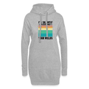 Schweißer Beruf Hitze Stahl Gas WIG MAG Schweißen - Hoodie-Kleid - Grau meliert - Vorne