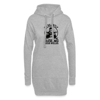 Schweißer Beruf Hitze Stahl Gas WIG MAG Schweißen - Hoodie-Kleid - Grau meliert - Vorne
