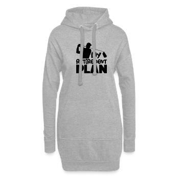 Ruhestand Golf Golfen Sport Sportlich Rente - Hoodie-Kleid - Grau meliert - Vorne