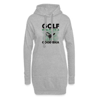 Golf Golfer Geschenk Hobby Verein Spruch - Hoodie-Kleid - Grau meliert - Vorne