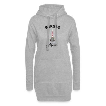 Bulgarien, Leuchtturm Hafen Burgas. Schwarzes Meer - Hoodie-Kleid - Grau meliert - Vorne