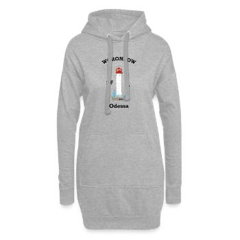 Golf von Odessa Schwarzes Meer Leuchtturm Woronzow - Hoodie-Kleid - Grau meliert - Vorne