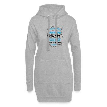 Opa Geschenkidee Opa weiß alles Spruch Großvater - Hoodie-Kleid - Grau meliert - Vorne