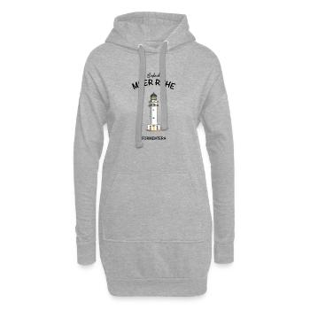 Formentera, Leuchtturm Cap de Barbaria, Meer Ruhe - Hoodie-Kleid - Grau meliert - Vorne