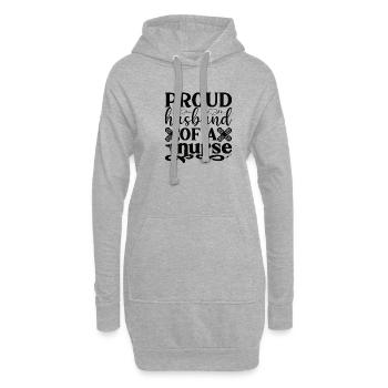 Ehemann einer Krankenschwester - Hoodie-Kleid - Grau meliert - Vorne