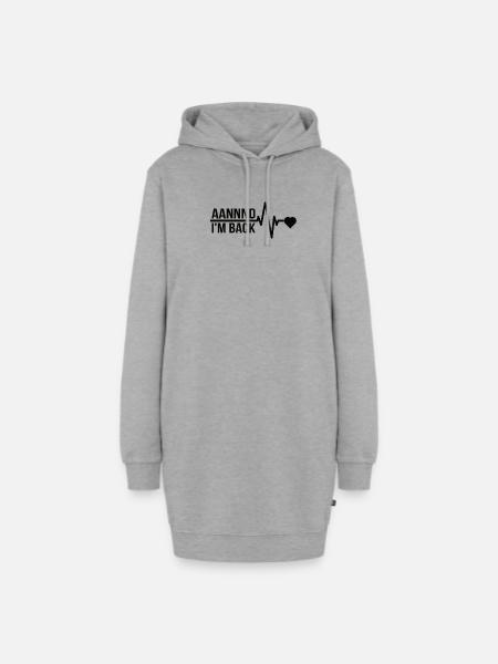 Herzinfarkt Herzoperation Herzkrank Bypass - Hoodie-Kleid - Grau meliert