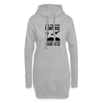 Fluglotse Luftverkehr Towerlotse Flugbegleiter - Hoodie-Kleid - Grau meliert - Vorne