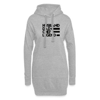 Père Mari Chef Héros Légende - Sweat-shirt à capuche long Femme - gris chiné - Devant