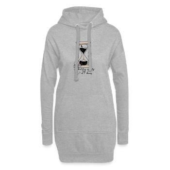 Celestial Bloom Gold Stars - Hoodie Dress - heather grey - Front