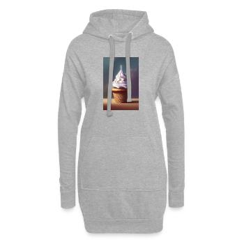 Eiscreme - Hoodie-Kleid - Grau meliert - Vorne