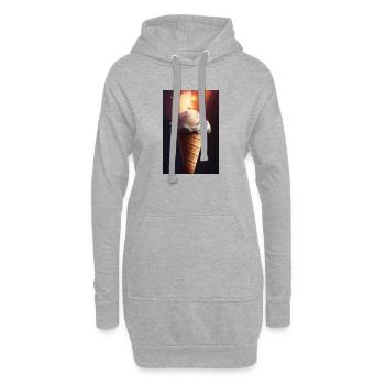 Eiscreme - Hoodie-Kleid - Grau meliert - Vorne