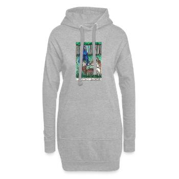 Tarotkarte „Seven of Swords“ - Hoodie-Kleid - Grau meliert - Vorne
