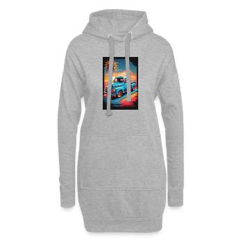 Pick-up Truck - Hoodie-Kleid - Grau meliert - Vorne