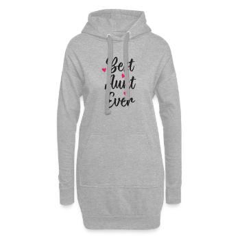 Meilleure tante de tous les temps - Sweat-shirt à capuche long Femme - gris chiné - Devant