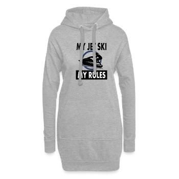 Mein Jetski meine Regeln Wassersport Geschenkidee - Hoodie-Kleid - Grau meliert - Vorne