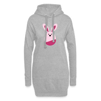 Hase - Hoodie-Kleid - Grau meliert - Vorne