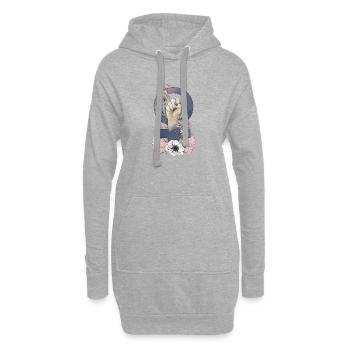 Female Power – Internationaler Frauenkampftag - Hoodie-Kleid - Grau meliert - Vorne