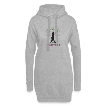 Zusammen schwarz - Hoodie-Kleid - Grau meliert - Vorne