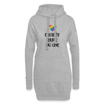 LGBT Pride Month - Gleichberechtigung tut niemandem weh - Hoodie-Kleid - Grau meliert - Vorne
