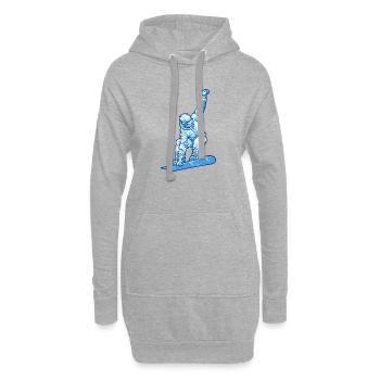 Schnee Winter Skifahrer Schifahren Wintersport Eis - Hoodie-Kleid - Grau meliert - Vorne