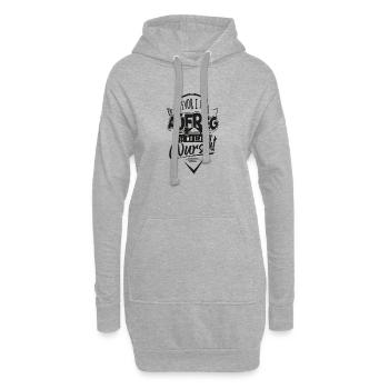 bevor i mi aufreg is ma liaba wurscht spruch - Hoodie-Kleid - Grau meliert - Vorne