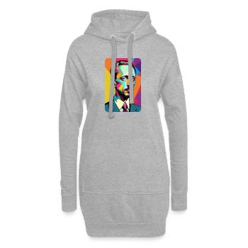 Rainer Maria Rilke Comic Art Pop Art T-Shirt - Hoodie-Kleid - Grau meliert - Vorne
