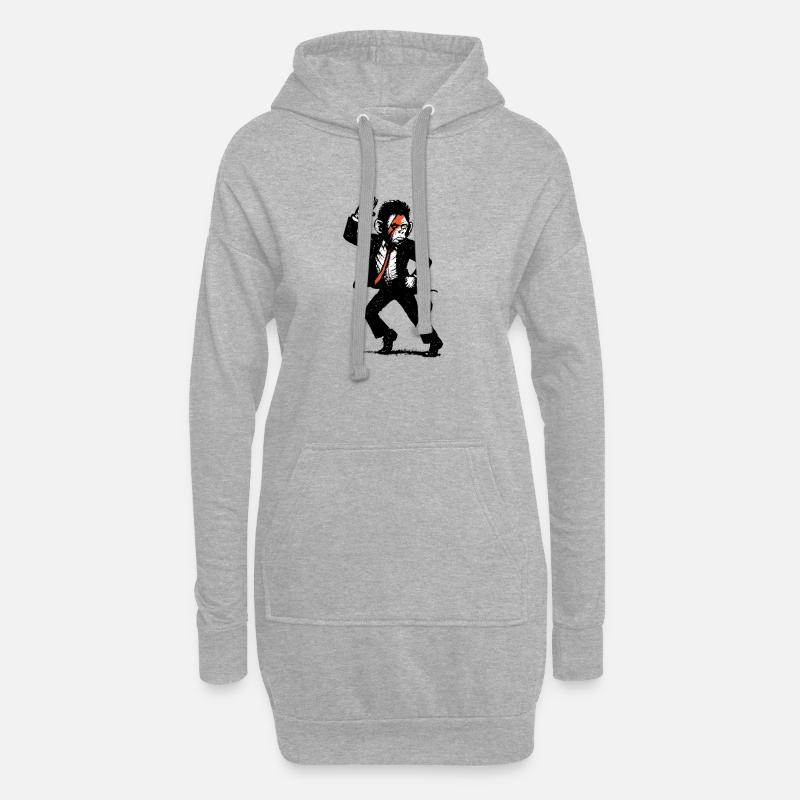The monkey dance - Hoodie-Kleid - Grau meliert