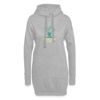 Grow Your Future - Hoodie-Kleid - Grau meliert - Vorne
