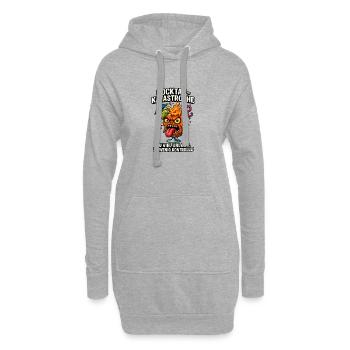 Cocktail-Katastrophe - Hoodie-Kleid - Grau meliert - Vorne