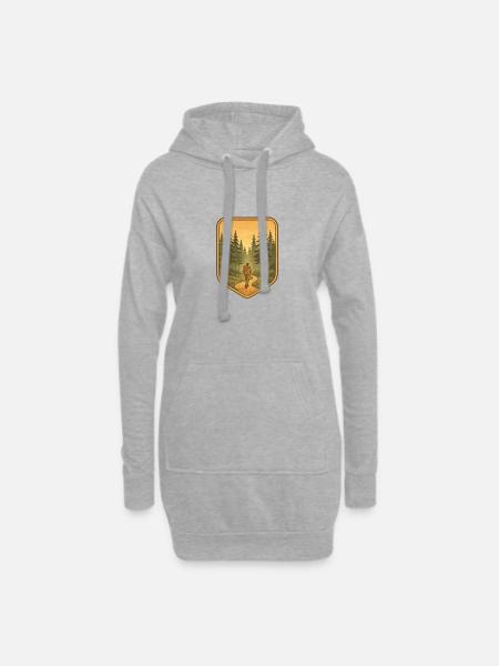Into the Forest - Hoodie Dress - heather grey