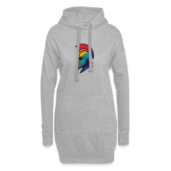 Spartan Helmet Colorful - Hoodie-Kleid - Grau meliert - Vorne