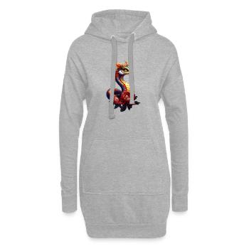 Echte Sternenschlange des Universums. - Hoodie-Kleid - Grau meliert - Vorne