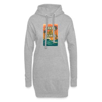 Waves & Wild Hearts - Hoodie-Kleid - Grau meliert - Vorne
