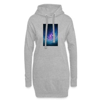 Das Wellenuniversum - Hoodie-Kleid - Grau meliert - Vorne