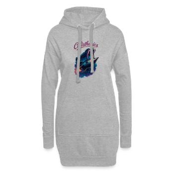 Gymnastique suédoise astronaute pompes fusée cadeau - Sweat-shirt à capuche long Femme - gris chiné - Devant