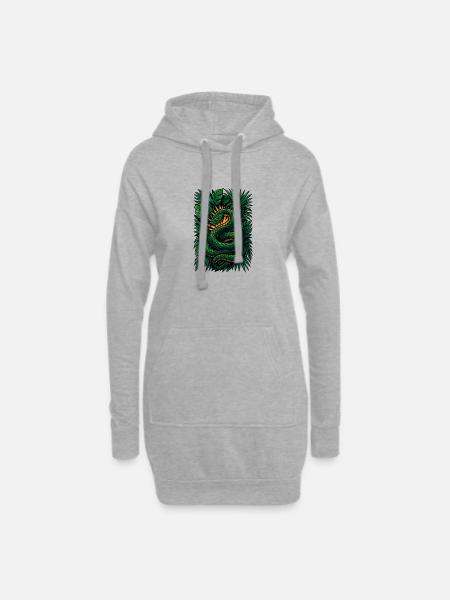 Sunburst Serpent - Hoodie Dress - heather grey