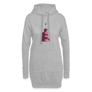 Flagey - Sweat-shirt à capuche long Femme - gris chiné - Devant