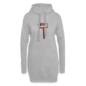 montagnes russes de rêve aux couleurs vives - Sweat-shirt à capuche long Femme - gris chiné - Devant