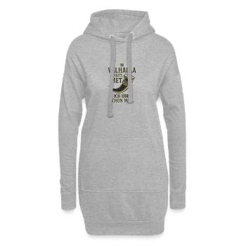 In Valhalla gibt´s Met - Hoodie-Kleid - Grau meliert - Vorne