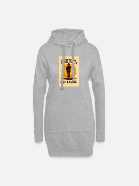 Western Cowboy Sonnenuntergang Motiv Design - Hoodie-Kleid - Grau meliert