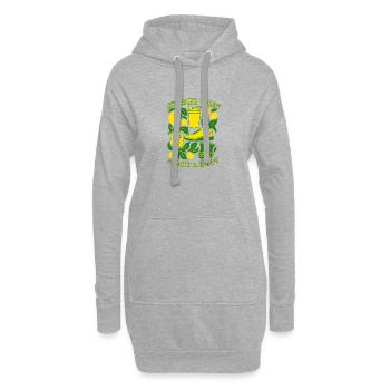 Summer Vibes – Sweaty & Happy | Fitness Design - Hoodie-Kleid - Grau meliert - Vorne