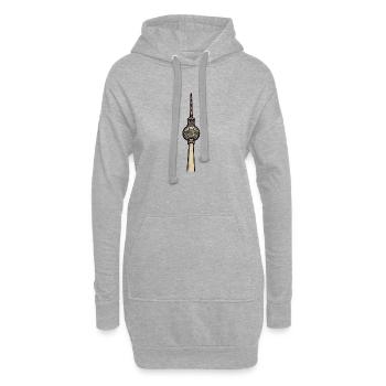 Berliner Fernsehturm Illustration - Hoodie-Kleid - Grau meliert - Vorne