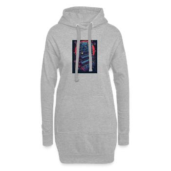 Futuristisches elektronisches Musikgerät - Hoodie-Kleid - Grau meliert - Vorne
