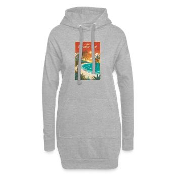  Where Dreams Meet Reality - Hoodie-Kleid - Grau meliert - Vorne